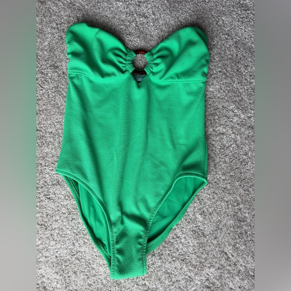NWT Melissa Odabash Vibrant Green Barbuda Strapless One Piece Swimsuit